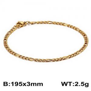 Stainless Steel Gold-plating Bracelet - KB126634-Z