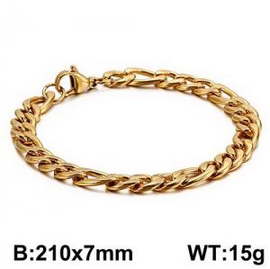 Stainless Steel Gold-plating Bracelet - KB126636-Z