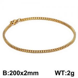 Stainless Steel Gold-plating Bracelet - KB126646-Z