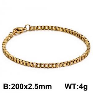 Stainless Steel Gold-plating Bracelet - KB126647-Z