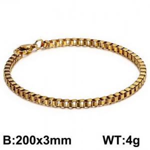 Stainless Steel Gold-plating Bracelet - KB126648-Z