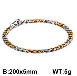 Stainless Steel Gold-plating Bracelet - KB126650-Z