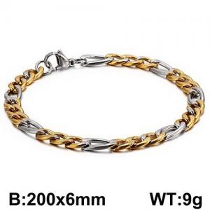 Stainless Steel Gold-plating Bracelet - KB126652-Z