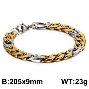 Stainless Steel Gold-plating Bracelet - KB126654-Z