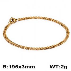 Stainless Steel Gold-plating Bracelet - KB126670-Z