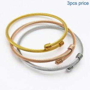 Stainless Steel Wire Bangle - KB126812-WH