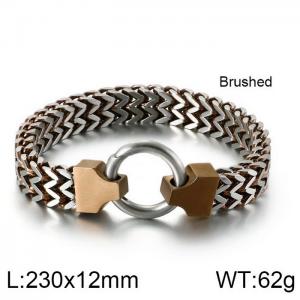 Stainless Steel Rose Gold-plating Bracelet - KB126993-KFC