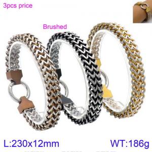 Stainless Steel Gold-plating Bracelet - KB126994-KFC