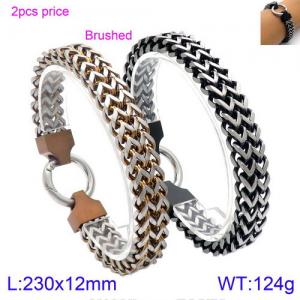 Stainless Steel Black-plating Bracelet - KB126995-KFC