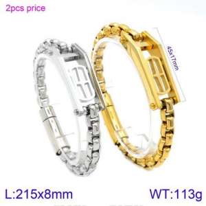 Stainless Steel Gold-plating Bracelet - KB127124-KFC