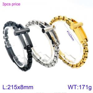 Stainless Steel Gold-plating Bracelet - KB127129-KFC
