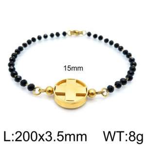 Stainless Steel Crystal Bracelet - KB128101-Z