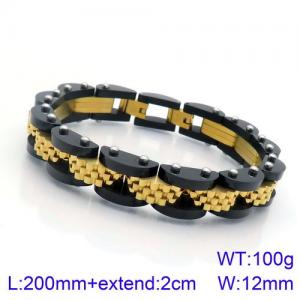 Stainless Steel Gold-plating Bracelet - KB128457-KFC