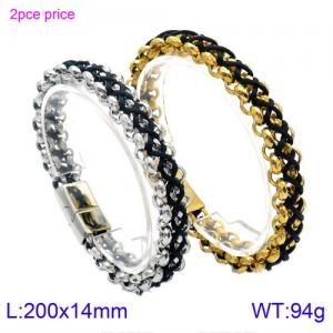 Stainless Steel Gold-plating Bracelet - KB128461-KFC