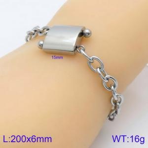 Special Bracelet Stainless Steel 18K Silver Color - KB129091-Z