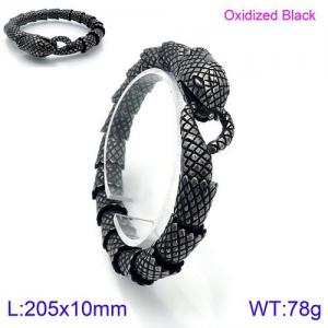 Stainless Steel Bracelet(Men) - KB129396-BDJX