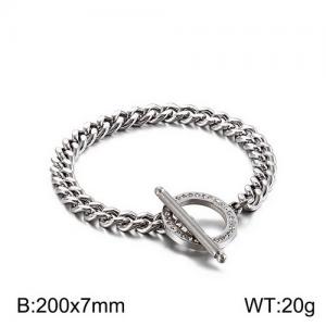 Stainless Steel Stone Bracelet - KB129463-Z