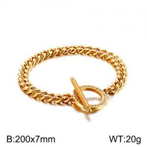 Stainless Steel Stone Bracelet - KB129464-Z