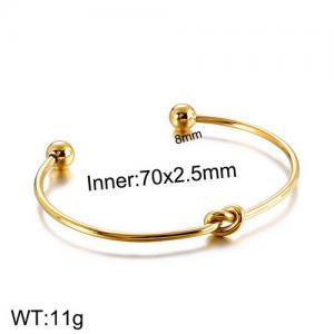 Stainless Steel Gold-plating Bangle - KB129466-Z