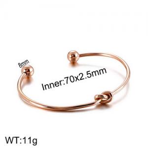 Stainless Steel Rose Gold-plating Bangle - KB129467-Z