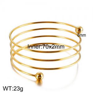 Stainless Steel Gold-plating Bangle - KB129469-Z