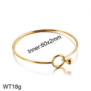 Stainless Steel Gold-plating Bangle - KB129478-Z