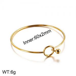 Stainless Steel Gold-plating Bangle - KB129478-Z