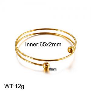 Stainless Steel Gold-plating Bangle - KB129479-Z