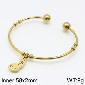 Stainless Steel Gold-plating Bangle - KB129804-LO