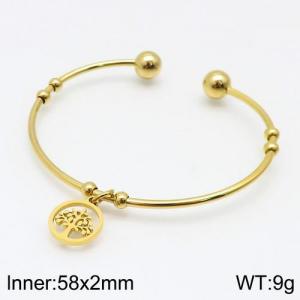 Stainless Steel Gold-plating Bangle - KB129810-LO