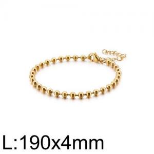 Stainless Steel Gold-plating Bracelet - KB129848-Z
