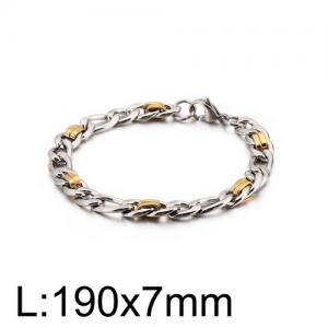 Stainless Steel Gold-plating Bracelet - KB129851-Z