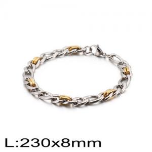 Stainless Steel Gold-plating Bracelet - KB129854-Z