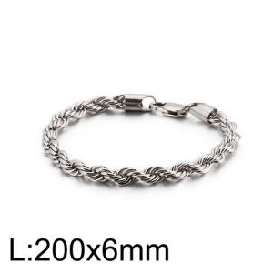 Hiphop Nightclub Hip Hop Men's Bracelet Fried Dough Twists Chain Stainless Steel Woven Twisted Rope Hand Jewelry - KB129861-Z