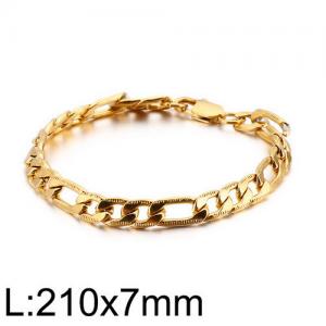 Stainless Steel Gold-plating Bracelet - KB129865-Z