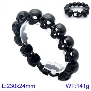 Stainless Skull Bracelet - KB129870-BDJX