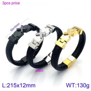 Leather Bracelet - KB129966-KFC