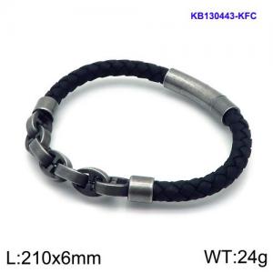 Leather Bracelet - KB130443-KFC