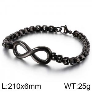 Stainless Steel Black-plating Bracelet - KB130529-KFC