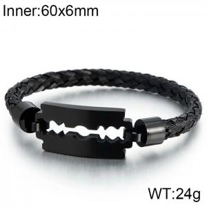 Stainless Steel Black-plating Bracelet - KB130549-KFC