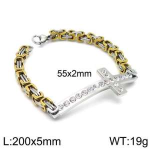 Stainless Steel Gold-plating Bracelet - KB130599-Z