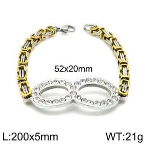 Stainless Steel Gold-plating Bracelet - KB130601-Z