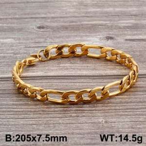 Stainless Steel Gold-plating Bracelet - KB130694-Z
