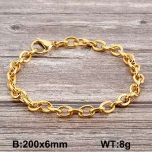 Stainless Steel Gold-plating Bracelet - KB130696-Z