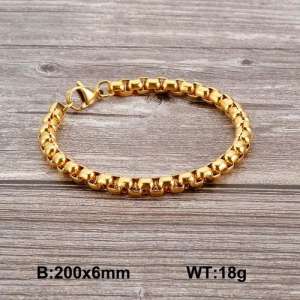 Stainless Steel Gold-plating Bracelet - KB130698-Z