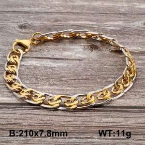 Stainless Steel Gold-plating Bracelet - KB130700-Z
