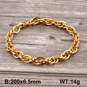 Stainless Steel Gold-plating Bracelet - KB130701-Z