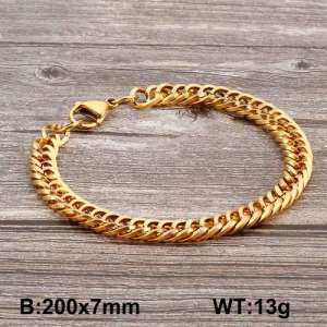 Stainless Steel Gold-plating Bracelet - KB130702-Z