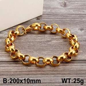Stainless Steel Gold-plating Bracelet - KB130707-Z
