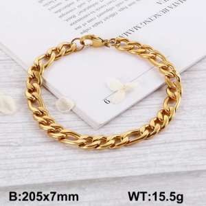 Stainless Steel Gold-plating Bracelet - KB130712-Z